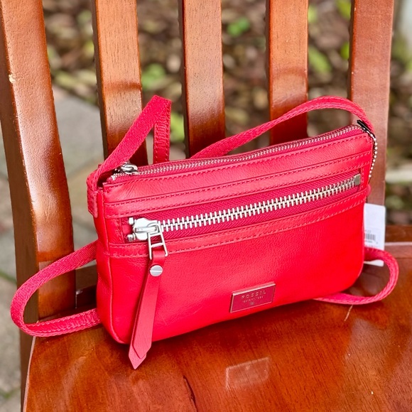 Fossil Dawson Mini Crossbody - Real Red - NWT - Picture 9 of 17
